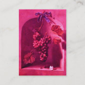 Carte De Visite FRUITS DE SAISON - PROSPÉRITÉ, rouge rose (Dos)