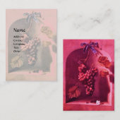 Carte De Visite FRUITS DE SAISON - PROSPÉRITÉ, rouge rose (Devant / Derrière)