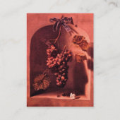 Carte De Visite FRUITS DE SAISON - PROSPÉRITÉ, rouge rose (Dos)