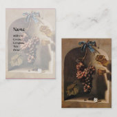 Carte De Visite FRUITS DE SAISON - PROSPÉRITÉ, vert jaune brun (Devant / Derrière)