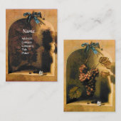 Carte De Visite FRUITS DE SAISON - PROSPÉRITÉ, vert jaune brun (Devant / Derrière)