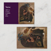 Carte De Visite FRUITS DE SAISON - PROSPÉRITÉ, vert jaune brun (Devant / Derrière)