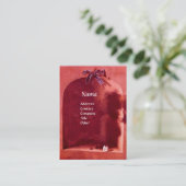 Carte De Visite FRUITS DE SAISON ROSE ROUGE HANGED GRAPES Rustique (Debout devant)