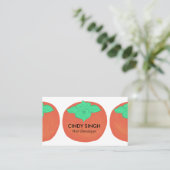 Carte De Visite FRUITS FRAIS : persimmons illustrés (Debout devant)