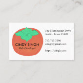 Carte De Visite FRUITS FRAIS : persimmons illustrés (Dos)