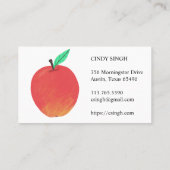 Carte De Visite FRUITS FRAIS : pommes illustrées (Dos)