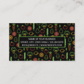 Carte De Visite Fruits Légumes Motif II Arrière - plan (Dos)