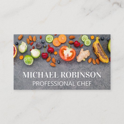 Carte De Visite Fruits Légumes Noix Épices | Culinaire (Devant)