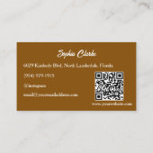 Carte De Visite Fruits modernes tonalité terrestre Nutritionniste  (Dos)