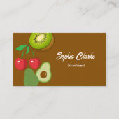 Carte De Visite Fruits modernes tonalité terrestre Nutritionniste  (Devant)