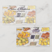 Carte De Visite Fruits présentés sur un stand par Gustave Caillebo (Devant / Derrière)