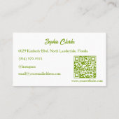 Carte De Visite Fruits professionnels QR Code Diéticienne (Dos)