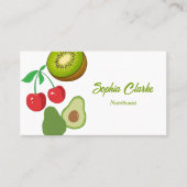 Carte De Visite Fruits professionnels QR Code Diéticienne (Devant)