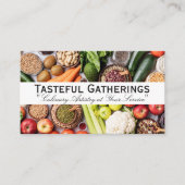 Carte De Visite Fruits sains Légumes Arrière - plan (Devant)