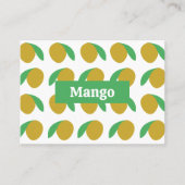 Carte De Visite Fruits tropicaux Mango (Devant)