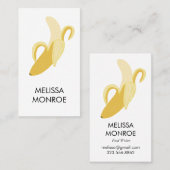 Carte De Visite FRUITY FUN : banane illustrée (Devant / Derrière)