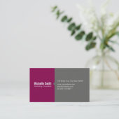 Carte De Visite Fuchsia & Grey (Debout devant)