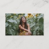 Carte De Visite Fuchsia Pink QR Code Photo Médias sociaux Icônes (Dos)