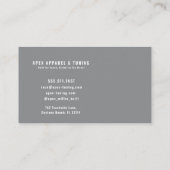 Carte De Visite Fueled by Passion, Driven by Style: Premium Custom (Dos)
