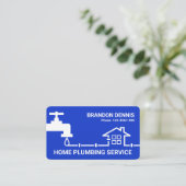 Carte De Visite Fuite de Faucet Home Pipeline Pluming (Debout devant)