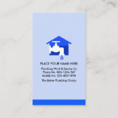 Carte De Visite Fuite de plomberie Creative Blue Faucet (Dos)