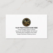 Carte De Visite Fuite d'icônes de plomberie d'or domestique (Dos)