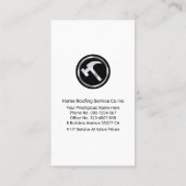 Carte De Visite Fuite du toit de maison en argent (Dos)