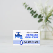 Carte De Visite Fuite Plomber Faucet Plomberie à eau (Debout devant)