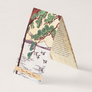 Carte De Visite Fuji des oiseaux marins vintages japonais de l'uki