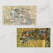 Carte De Visite Fulfillment (L'Embrace) by Gustav Klimt (Devant / Derrière)