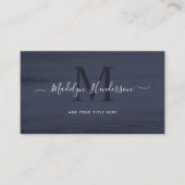 Carte De Visite Fumé Brush Bleu Bleu Bleu Trucs Moderne Brosse Cod (Devant)