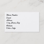 Carte De Visite Fumée Abstraite (Dos)