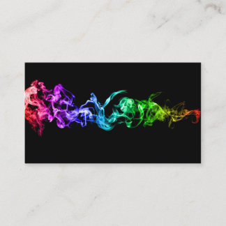 Carte De Visite Fumée abstraite colorée - un arc-en-ciel dans