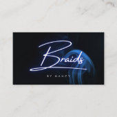 Carte De Visite Fumée bleue Braids néon (Devant)