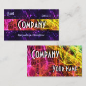 Carte De Visite Fumée de fractale d'arc-en-ciel et parties (Devant / Derrière)