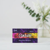 Carte De Visite Fumée de fractale d'arc-en-ciel et parties (Debout devant)