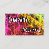 Carte De Visite Fumée de fractale d'arc-en-ciel et parties (Dos)