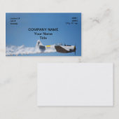 Carte De Visite Fumée de remorquage de Warbird (Devant / Derrière)