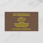 Carte De Visite Fumée et feu rouge Extincteur sécurité incendie (Dos)