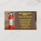 Carte De Visite Fumée et feu rouge Extincteur sécurité incendie (Devant)