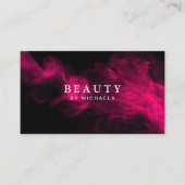 Carte De Visite Fumée noire et rose moderne (Devant)