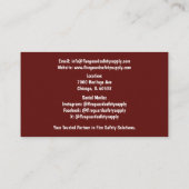 Carte De Visite Fumée rouge et extincteur sécurité incendie (Dos)