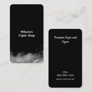 Carte De Visite Fumer Boutique Vape Noir