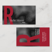 Carte de visite fumeux d'artiste d'impression de (Devant / Derrière)