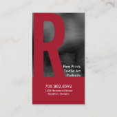 Carte de visite fumeux d'artiste d'impression de (Dos)