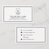 Carte De Visite Fun Babysitter Babysitting Nanny Teddy Black White (Devant / Derrière)