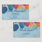 Carte De Visite Fun Balloon Party ou planificateurs d'événements (Devant / Derrière)