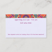 Carte De Visite Fun Bright Bohemian Mandala (Dos)