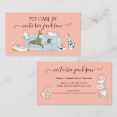Carte De Visite Fun Chien & Chat Service de soins pour animaux de  (Devant / Derrière)