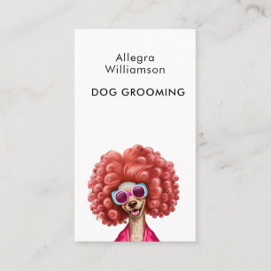 Carte De Visite Fun Chien Grooming Pink Poodle
